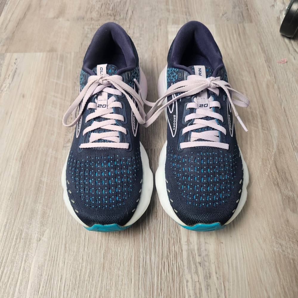 Brooks Womens Glycerin 20 Running Shoes 6.5 B Peacoat Lilac Cushion 1203691B499